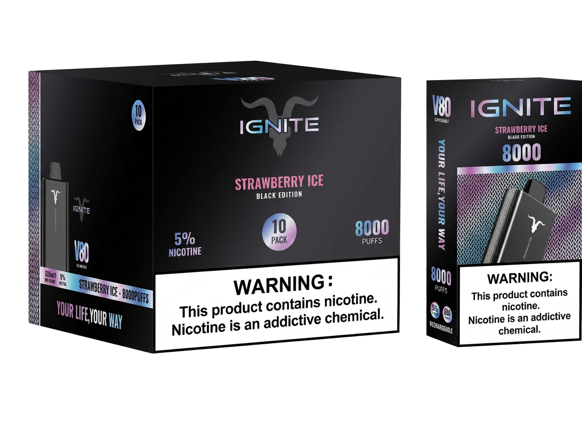 Ignite V80 Original — pod descartável 8.000 puffs USB-C