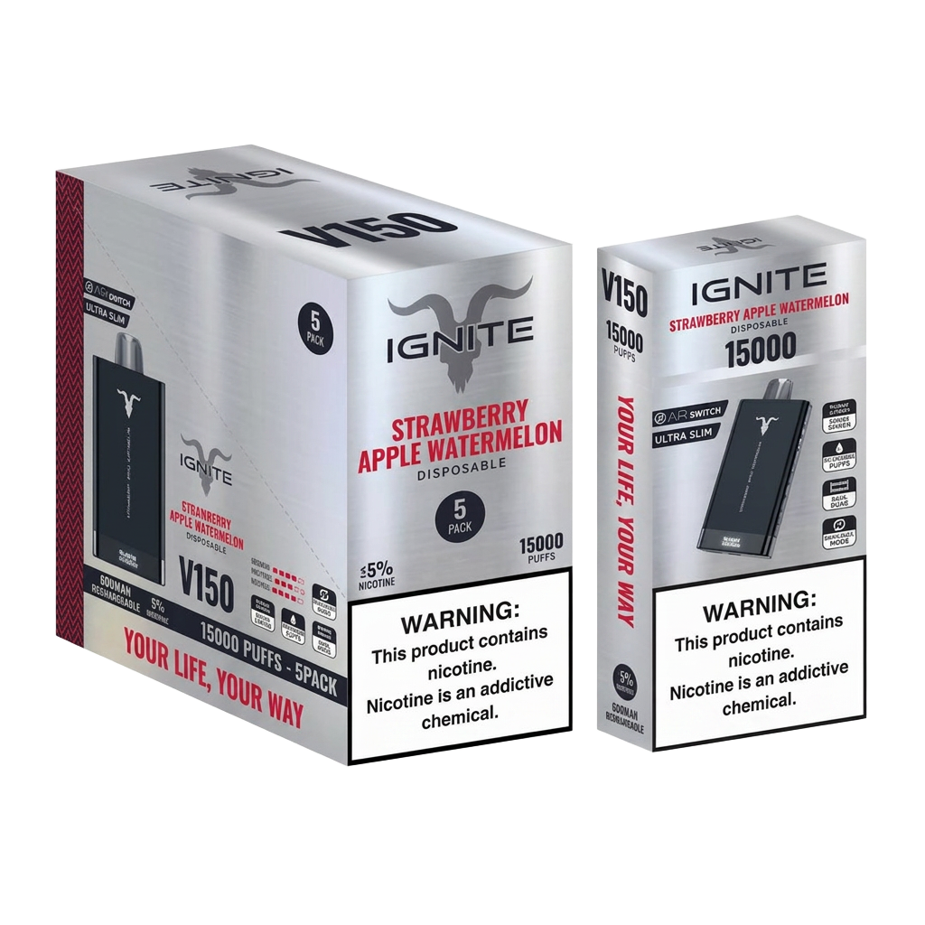 Ignite V150 Original — pod descartável 15.000 puffs USB-C